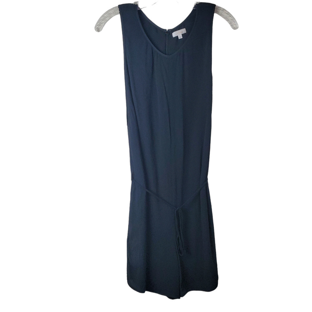 Aritzia Wilfred Black Tie Waist Sleeveless Crepe Jumpsuit Romper Medium